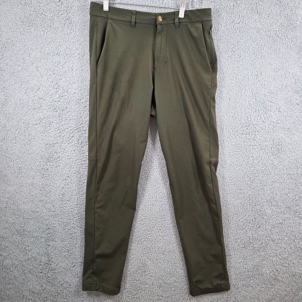 Lululemon Commission Slim Pants Men’s Green Warpstreme M5439S Size 30x30